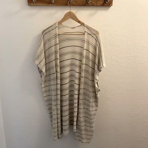 Striped Light Sweater Poncho